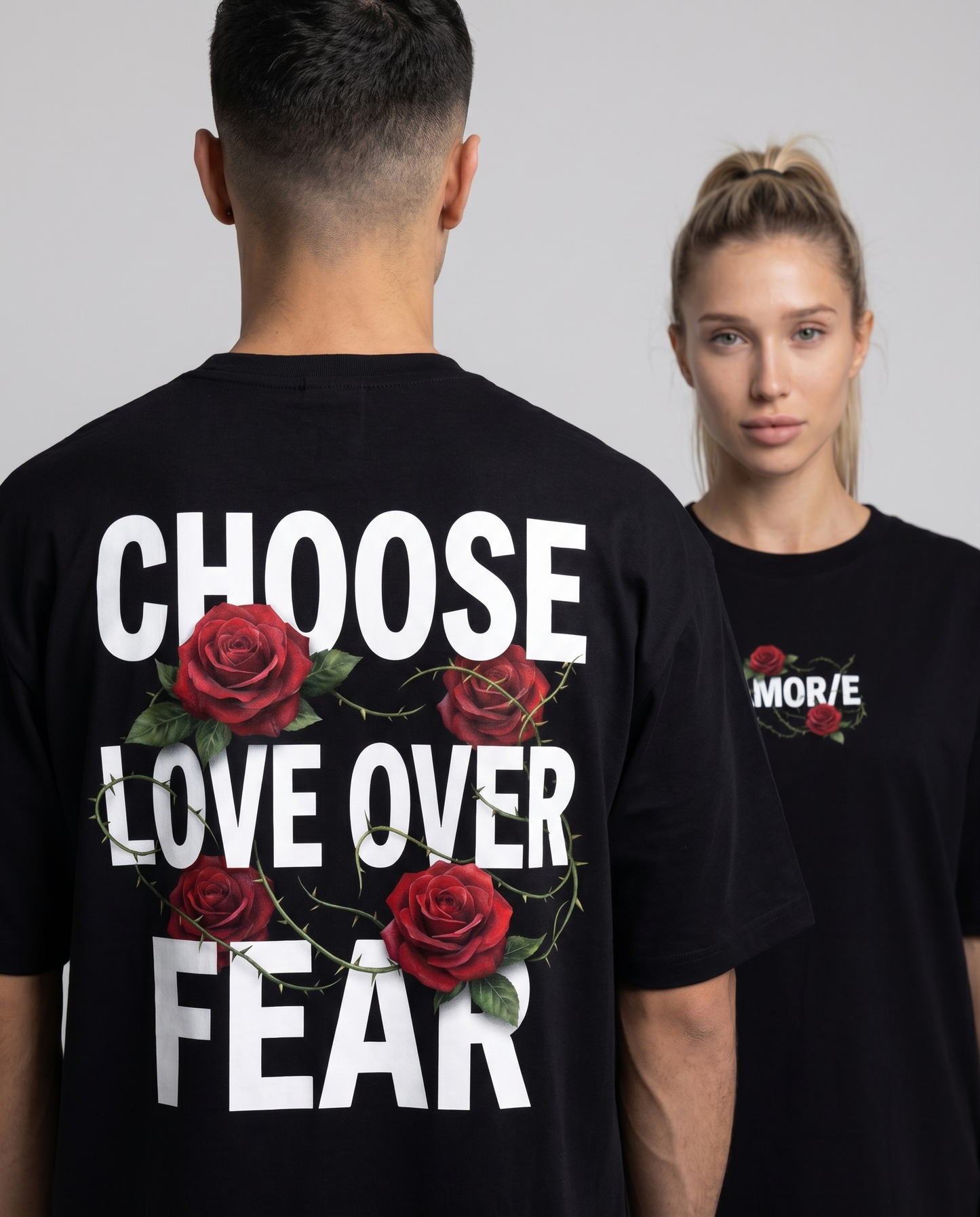 Love Over Fear · Премиум тениска