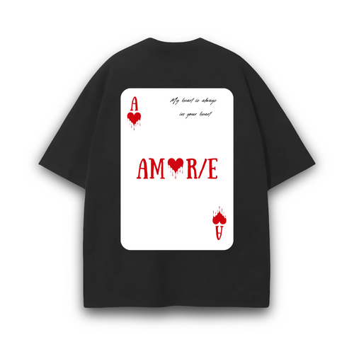 HEART CARD PREMIUM T-SHIRT - Amor/e Clothing