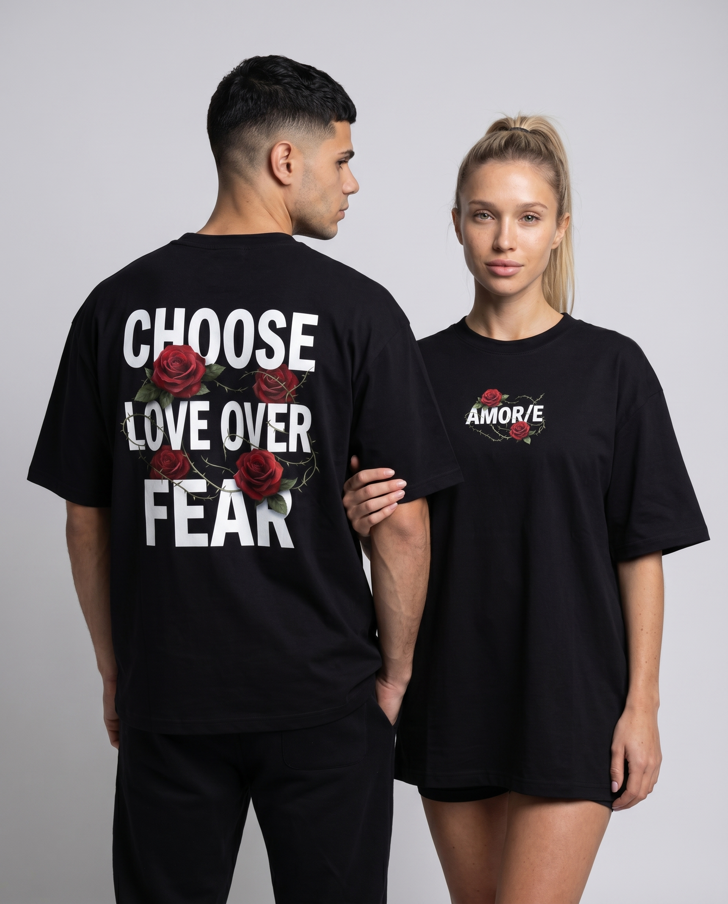 Love Over Fear · Премиум тениска