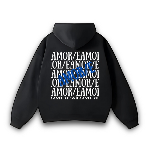 BLUE HEART PREMIUM HOODIE - Amor/e Clothing