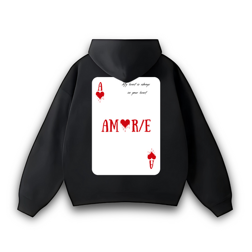 HEART CARD PREMIUM HOODIE - Amor/e Clothing