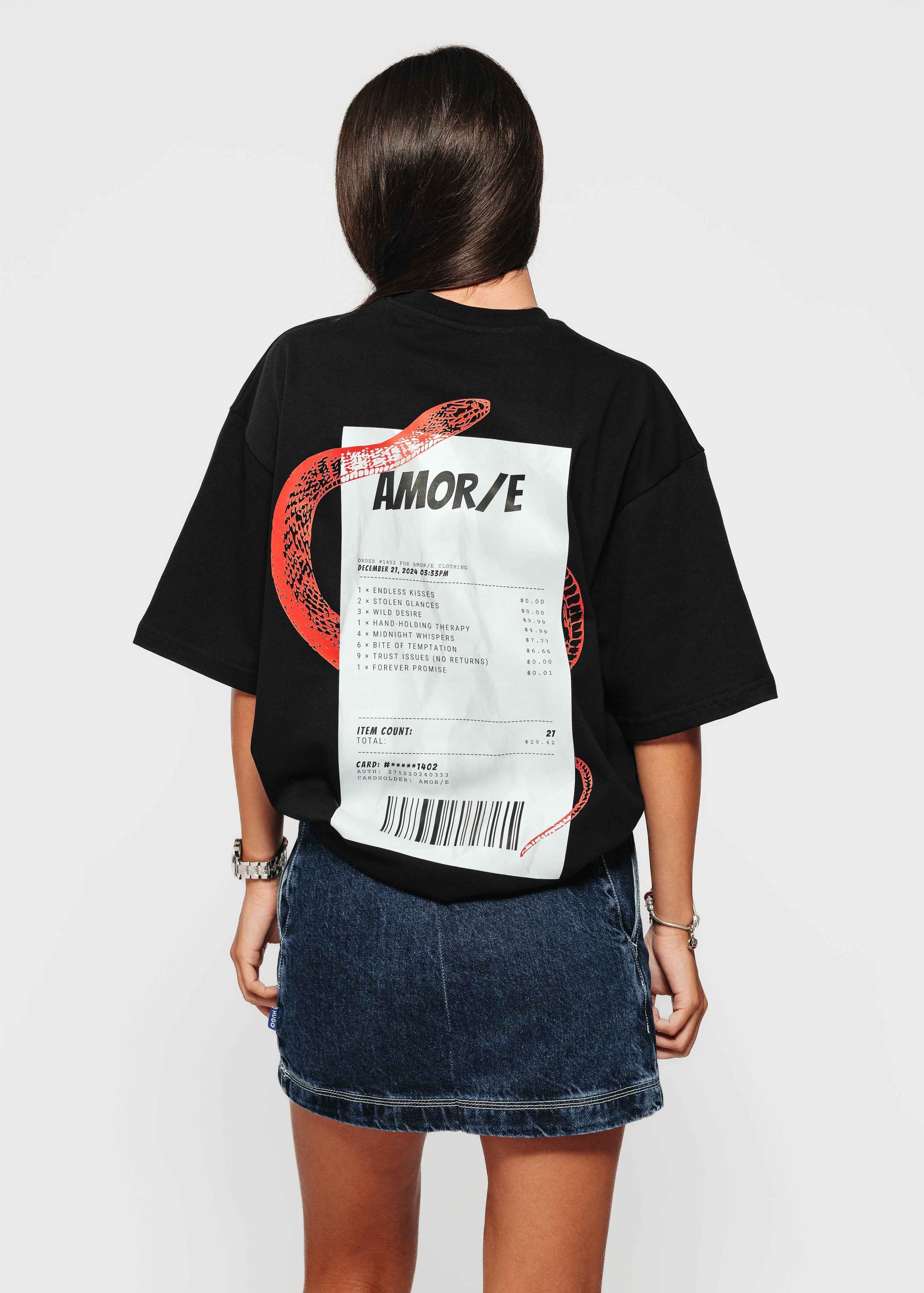 SNAKE RECEIPT PREMIUM T-SHIRT